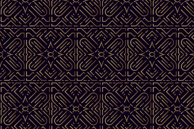 Gradiente art deco vintage de patrones sin fisuras