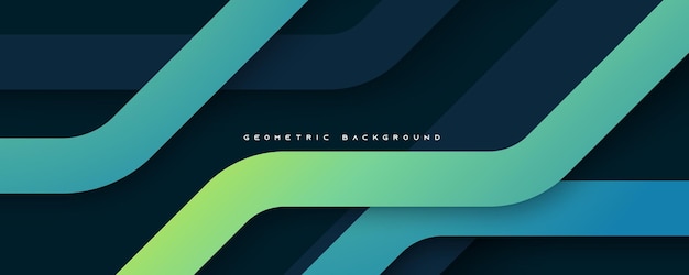 Gradiente azul y amarillo fondo geométrico abstracto forma dinámica con sombra