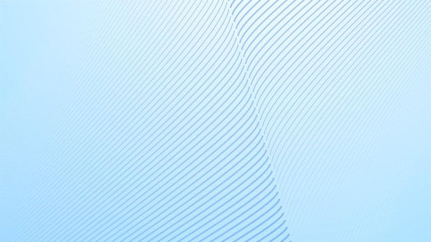 Gradiente azul bebé con fondo abstracto de línea curva para el fondo
