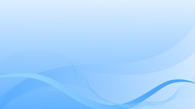 gradiente azul de fondo abstracto con ilustración del vector de línea de onda