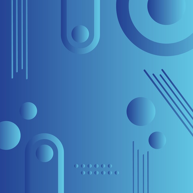 Gradiente azul Fondo con forma cuadrada circular Fondo del producto Diseño plano futurista moderno