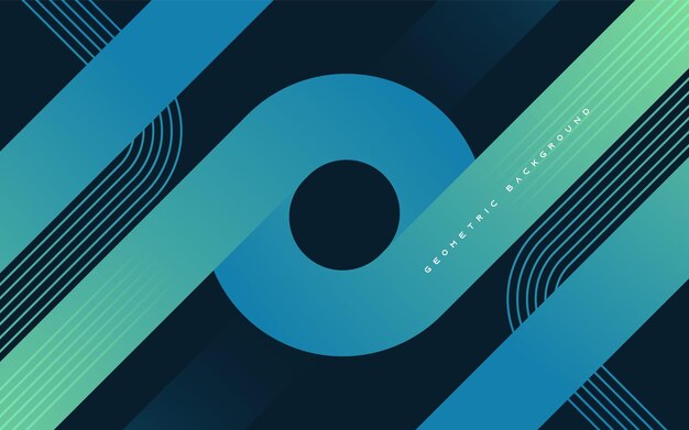 Gradiente azul fondo geométrico abstracto forma dinámica con sombra