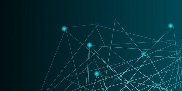 Gradiente azul moderno ciencia de la red que fluye concepto de tecnología futurista Ilustración vectorial
