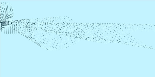 Gradiente azul moderno ciencia de la red que fluye concepto de tecnología futurista Ilustración vectorial