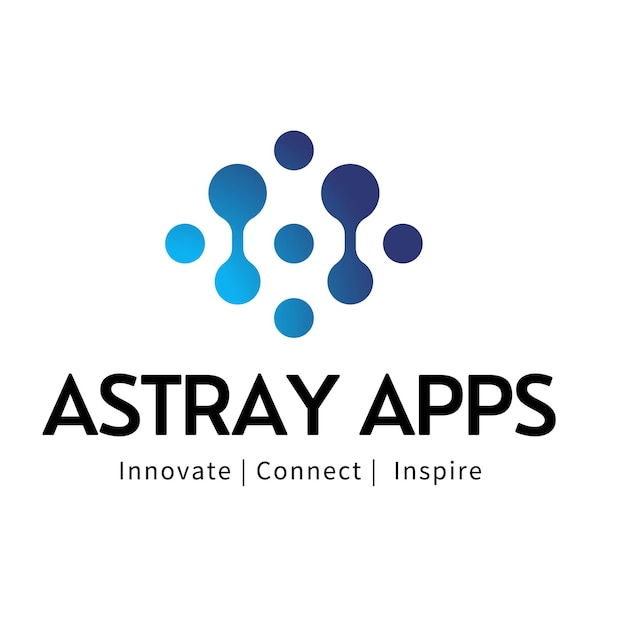 Gradiente azul vectorial libre logotipo de la compañía de aplicaciones tecnológicas modernas