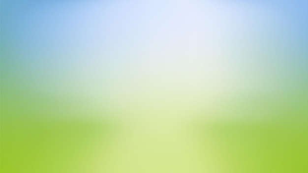 Gradiente borroso verde abstracto con luz solar en el fondo vacío telón de fondo de la naturaleza con espacio de copia
