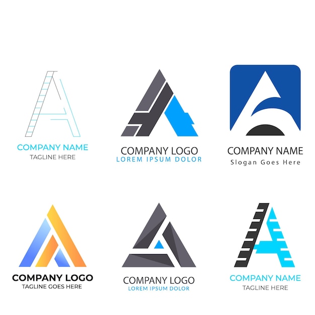 Gradiente una colección de plantillas de logotipo