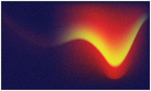 Gradiente de color azul rojo amarillo retro vibrar fondo abstracto Gradiente de textura polvorienta de grano de ruido