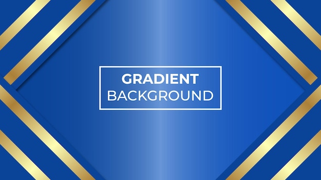 Gradiente con color dorado y azul Fondo fácil de editar