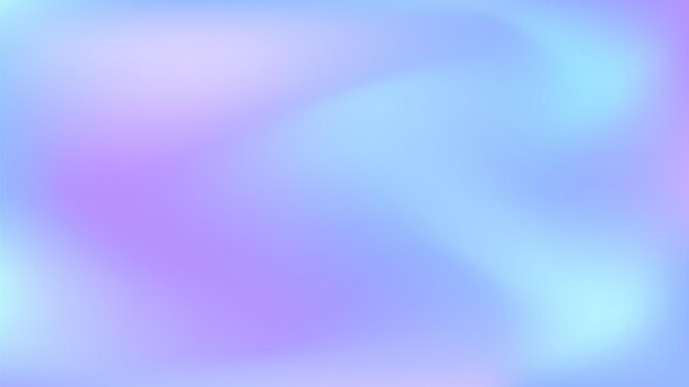Gradiente de color de fondo abstracto arco iris pastel violeta rosa azul cromo iridescente de color estandarte gradación de textura vectorial holograma borroso de fondo abstrato