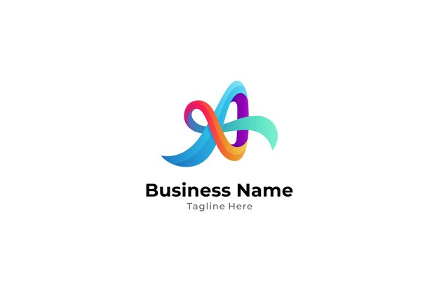 Gradiente de color de la letra A para el logotipo de la empresa