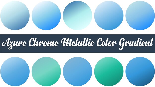 Gradiente de color metálico de cromo azul