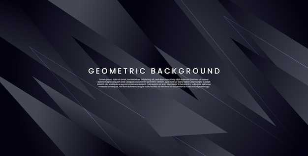 Gradiente de color negro abstracto con forma diagonal decoración geométrica fondo vector eps10