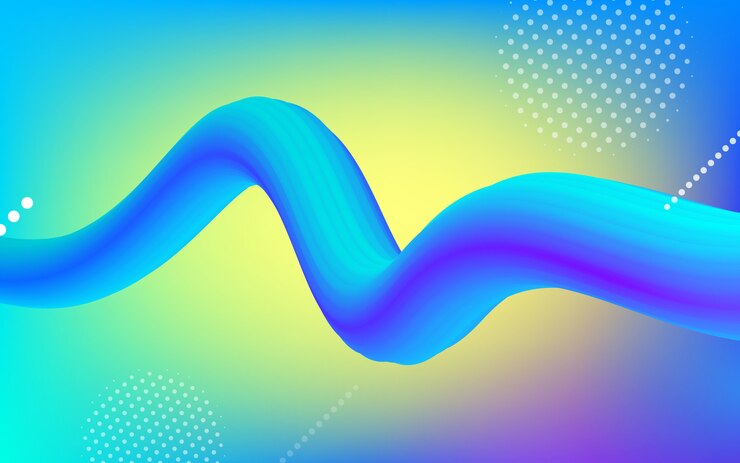 Vector gradiente de color neón de moda fondo de forma 3d