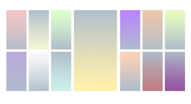 Gradiente de color pastel holográfico para pantalla y aplicaciones móviles