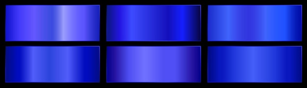 Gradiente de color turquesa establecido para colores claros a brillantes Paleta de gradiente azul
