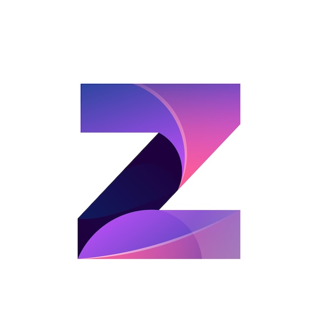 Gradiente de colores de diseño de logotipo de letra Z