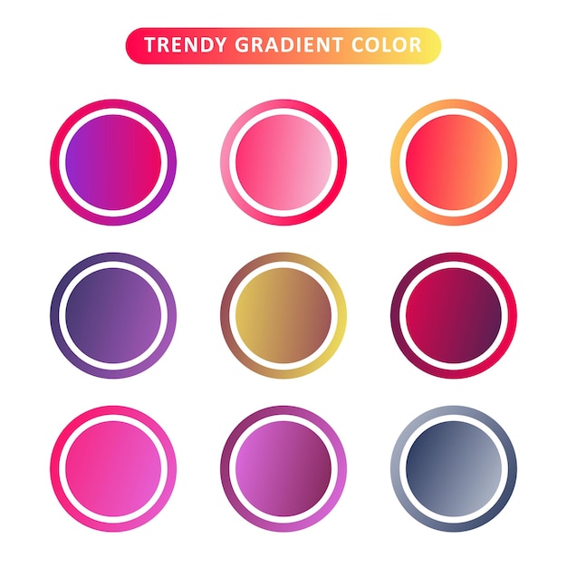 Gradiente de colores de moda