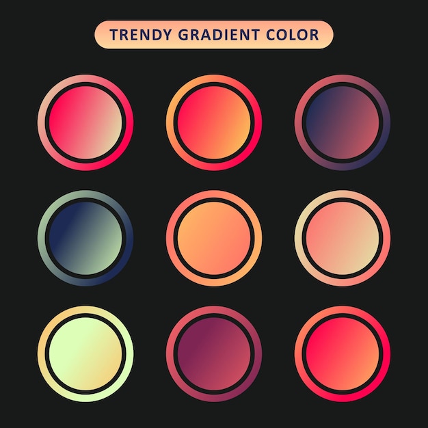 Gradiente de colores de moda