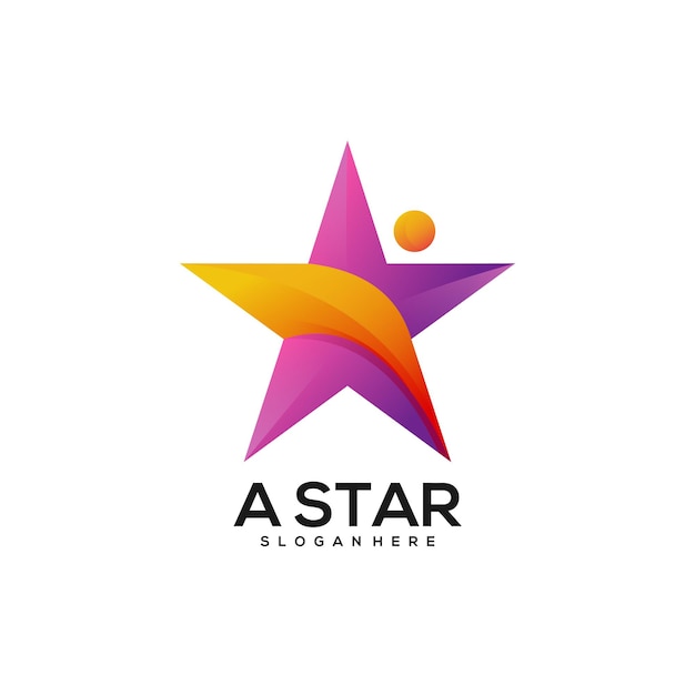 Gradiente colorido del logotipo de la estrella