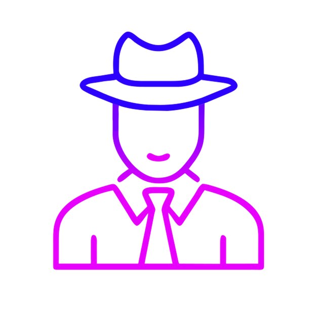 Gradiente de contorno del icono del agente espía