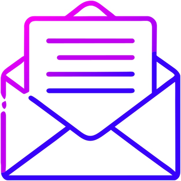 Gradiente de contorno del icono del boletín de noticias