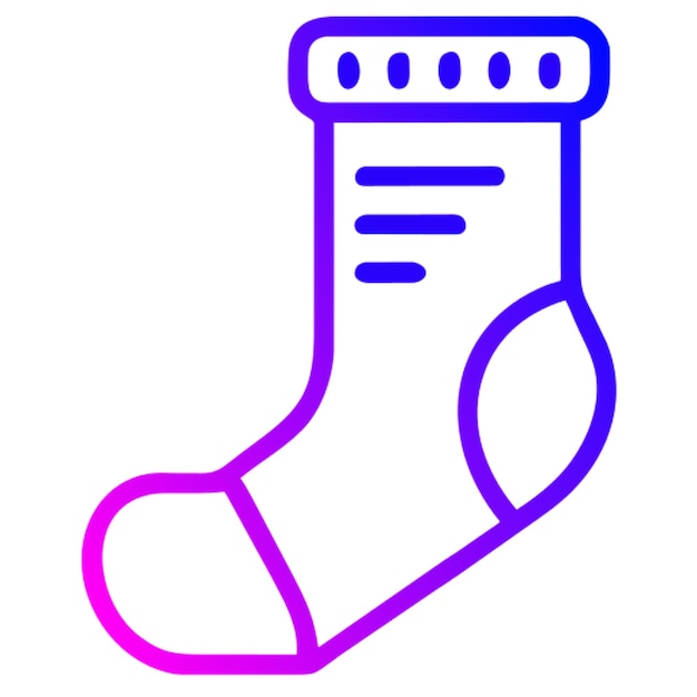 Gradiente de contorno del icono de los calcetines