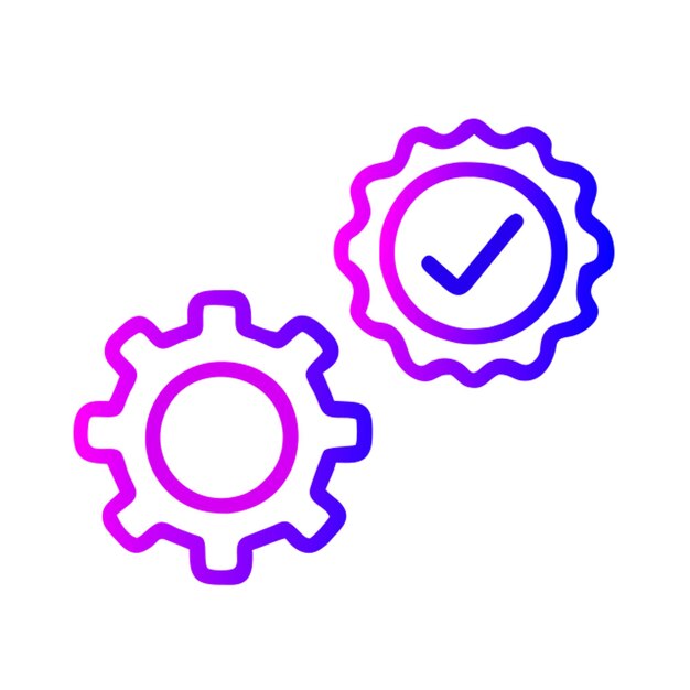 gradiente de contorno de icono de calidad