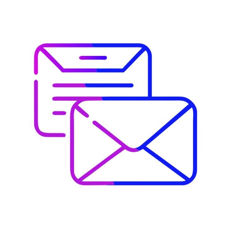 Vector gradiente de contorno del icono del correo electrónico
