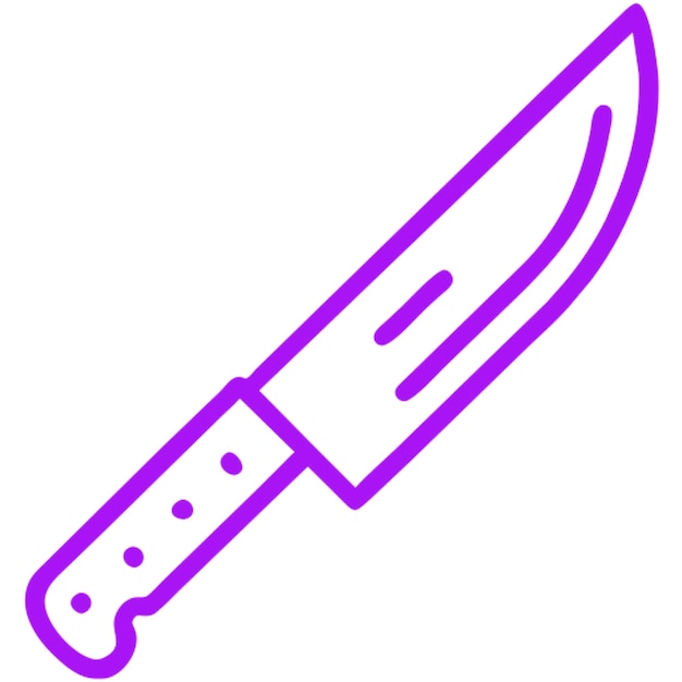 Gradiente de contorno del icono del cuchillo