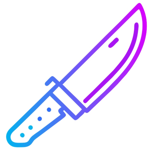 Gradiente de contorno del icono del cuchillo