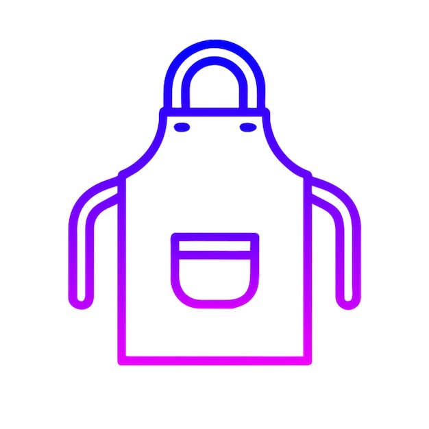 Gradiente de contorno del icono del delantal