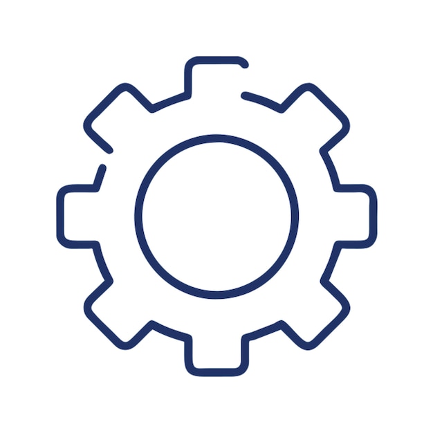 un gradiente de contorno de icono de engranaje