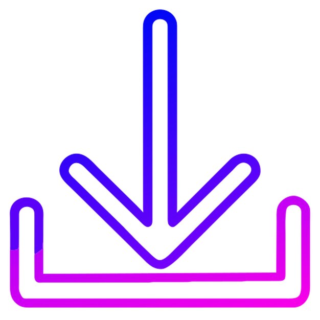 Gradiente de contorno del icono de la flecha