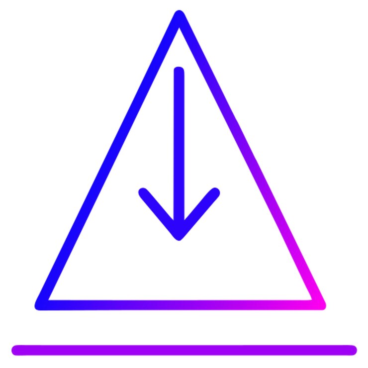 Vector gradiente de contorno del icono de la flecha
