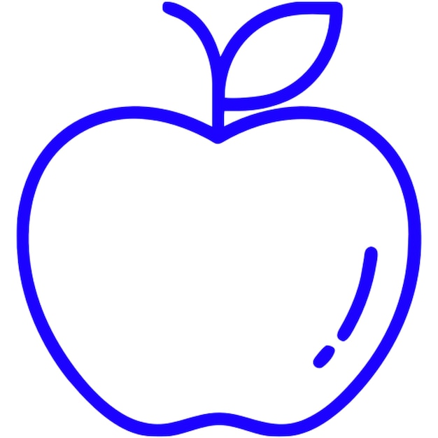 Gradiente de contorno del icono de la manzana