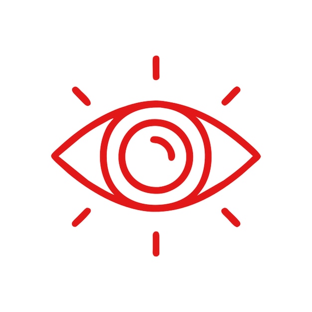Gradiente de contorno del icono óptico del ojo