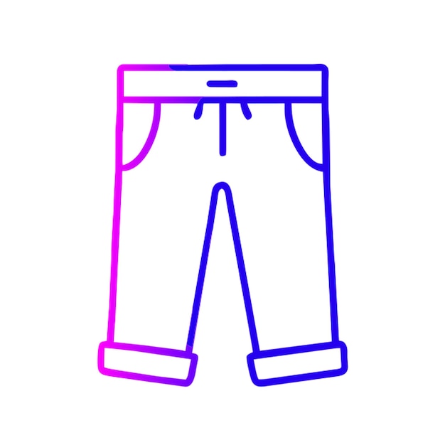 Gradiente de contorno del icono del pantalón