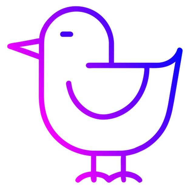 Gradiente de contorno del icono de pollo