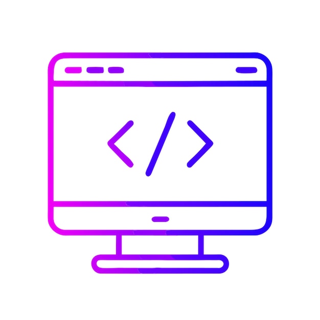 Gradiente de contorno del icono de programación