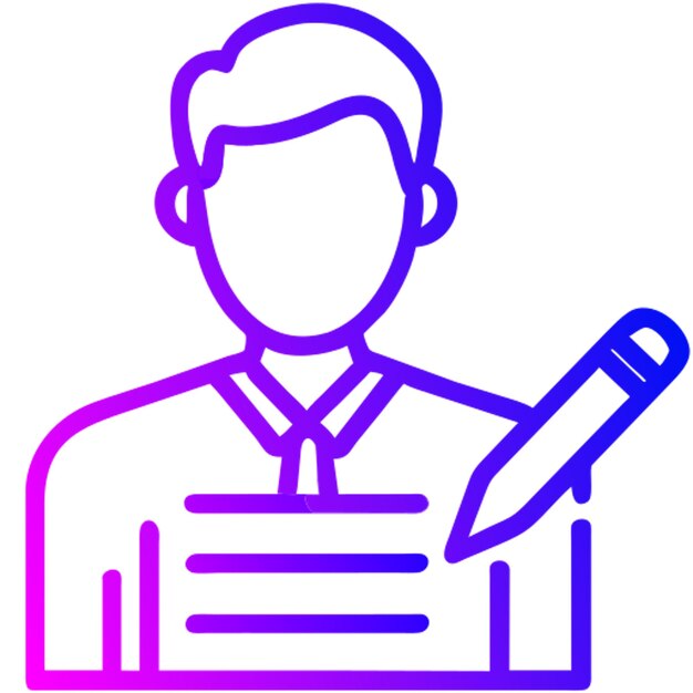 Gradiente de contorno del icono del redactor