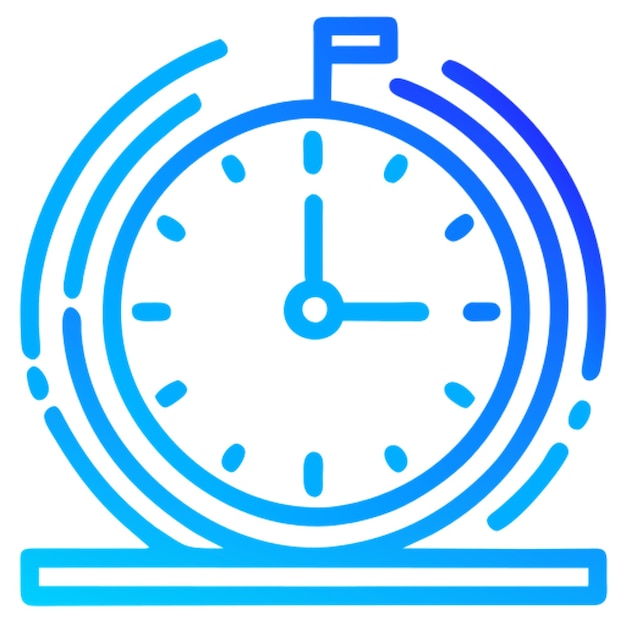 Gradiente de contorno del icono del reloj de tiempo