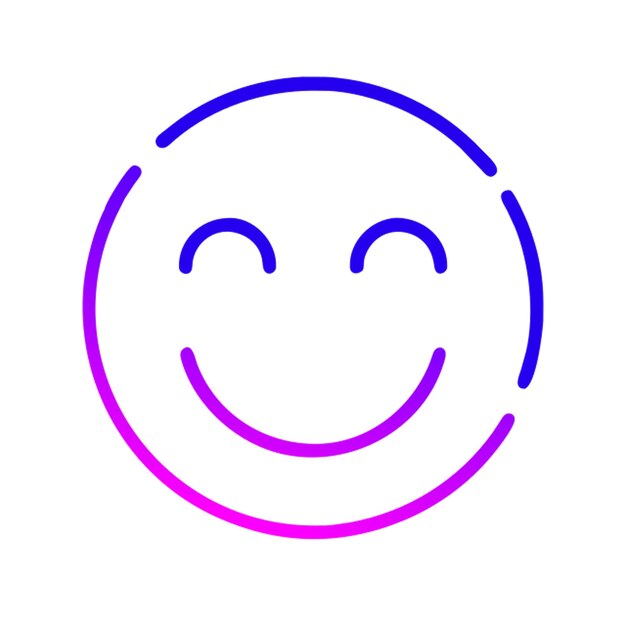 Gradiente de contorno del icono de la sonrisa