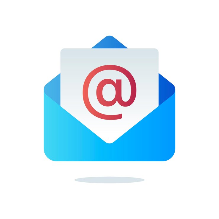 Vector gradiente de correo electrónico con el signo at