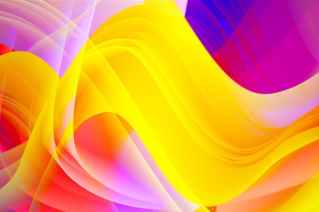 Gradiente creativo abstracto de pantalla de moda moderna con fondo de pantalla full hd colorido amarillo con color rosa con plantilla de vector de diseño de fondo ondulado azul