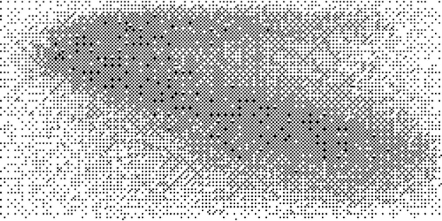 Gradiente desvanecido de medio tono textura pixelada grunge medio tono mapa de bits fondo cuadrado blanco y negro