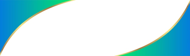 Gradiente diseño de esquina colorida con contornos dorados Ilustración vectorial de bandera de portada