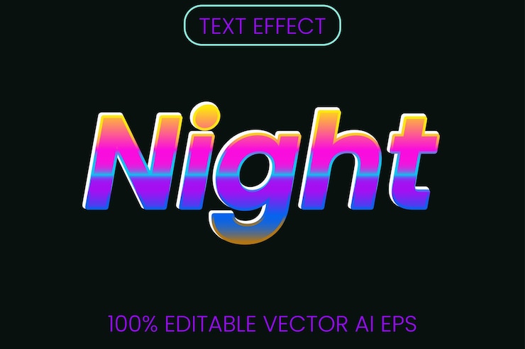 Vector gradiente de efecto de texto