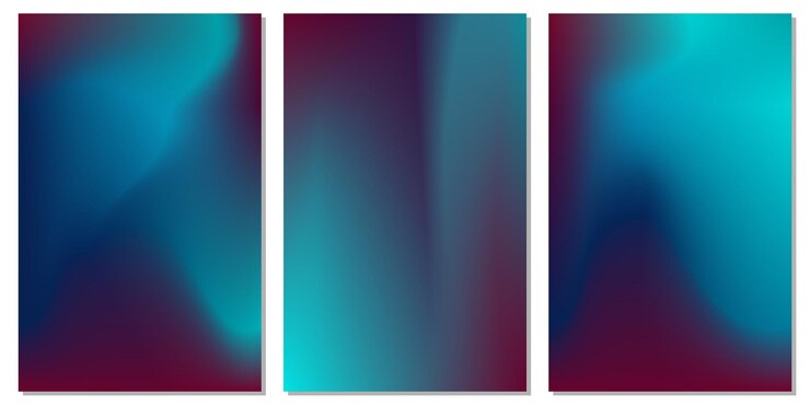 Vector el gradiente de espectro holográfico en blanco para productos impresos cubre un fondo moderno futurista