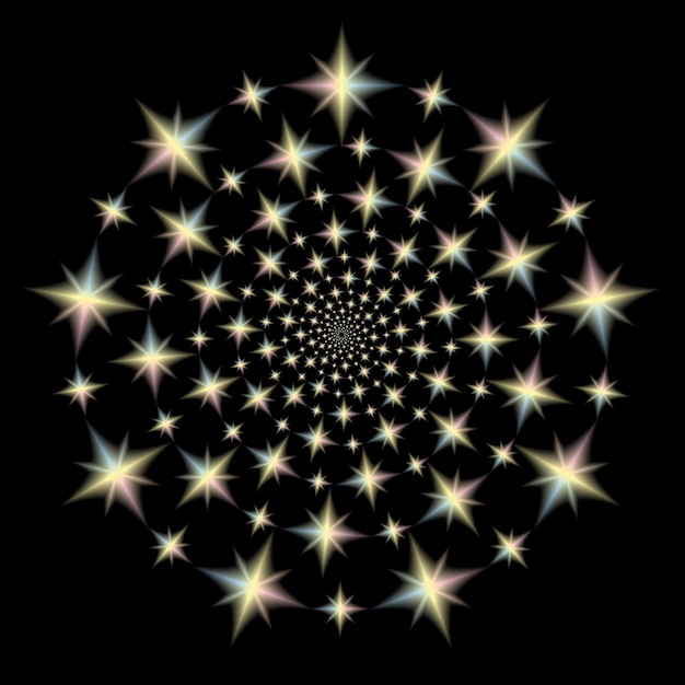 Vector gradiente de fibonacci difuminado ratio patrón vectorial en espiral
